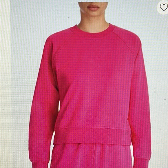 Monrow Tops - MONROW Organic Cotton Raglan Sweatshirt Color Rasberry